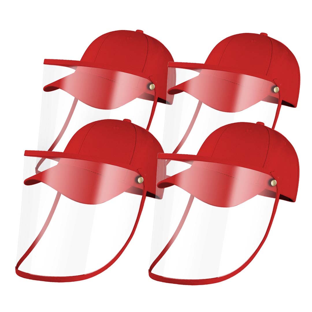 4X Outdoor Protection Hat Anti-Fog Pollution Dust Protective Cap Full Face HD Shield Cover Kids Red • LUZ-HatKidsREDX4