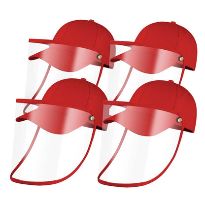 4X Outdoor Protection Hat Anti-Fog Pollution Dust Protective Cap Full Face HD Shield Cover Kids Red • LUZ-HatKidsREDX4