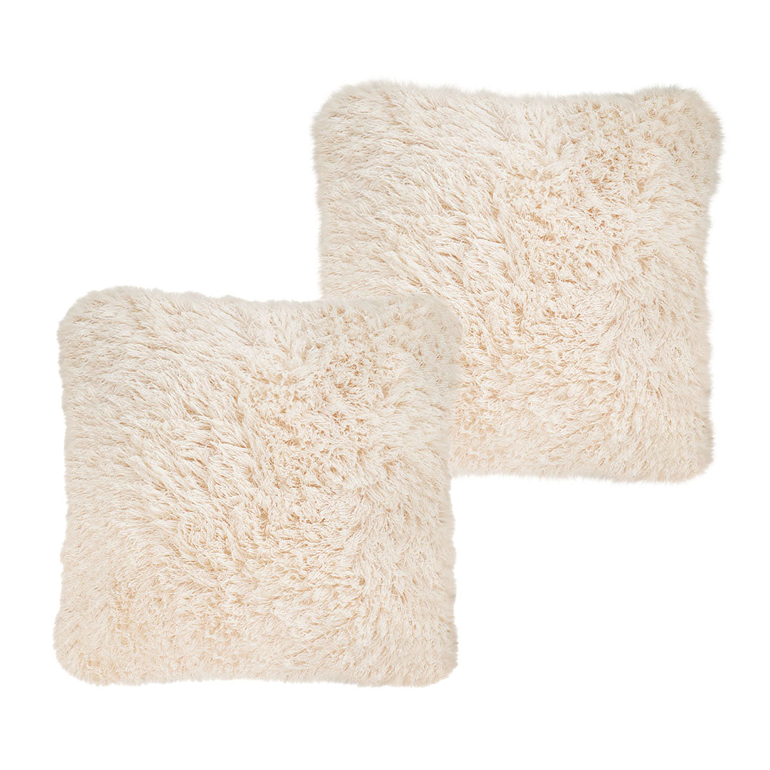 SOGA 2X 50CM Beige Pillow Plush Sofa Cushion, Soft Fabric, Modern Couch Velvet, Decorative Throw Pillow • LUZ-FrenchCushion201X2