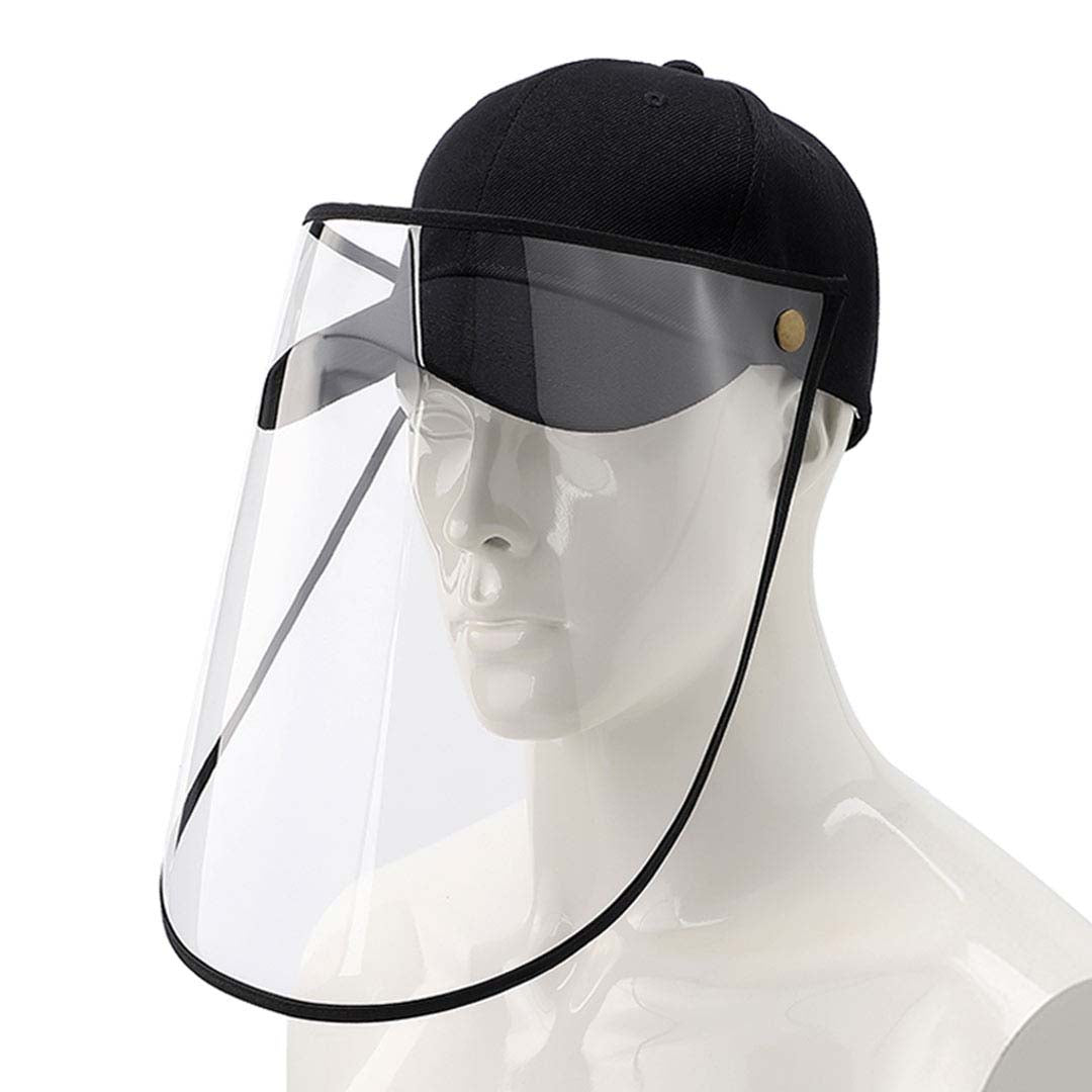 Outdoor Protection Hat Anti-Fog Pollution Dust Protective Cap Full Face HD Shield Cover Adult Black • LUZ-HatAdultBLKX1