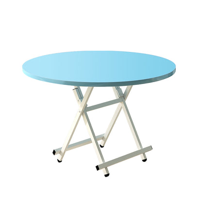 SOGA Blue Dining Table Portable Round Surface Space Saving Folding Desk Home Decor • LUZ-TableRD724