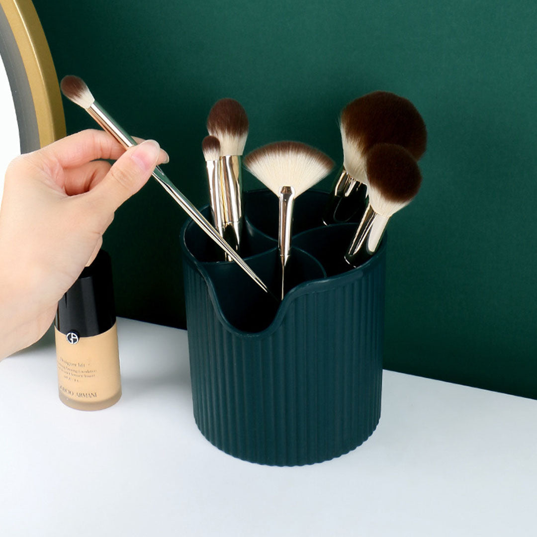 SOGA Green Cosmetic Jewelry Storage Organiser Set Makeup Brush Lipstick Skincare Holder Jewelry Storage Box with Handle • LUZ-BathC112