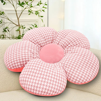 SOGA 2X Pink Flower Cushion Shaped for Floor and Sitting Throw Pillow • LUZ-SCushion098X2