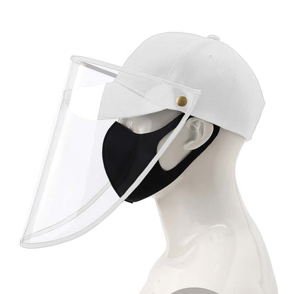 Outdoor Protection Hat Anti-Fog Pollution Dust Protective Cap Full Face HD Shield Cover Adult White • LUZ-HatAdultWHTX1
