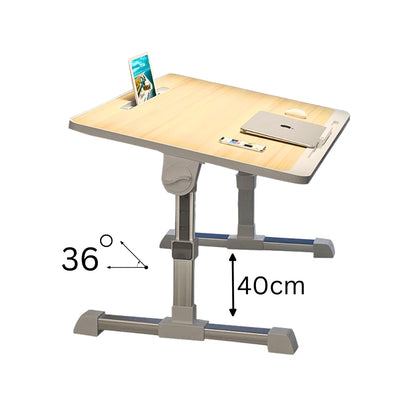 SOGA 60X40cm Wood Small Laptop Bed Portable Foldable Study Table Adjustable • LUZ-BedTableA6