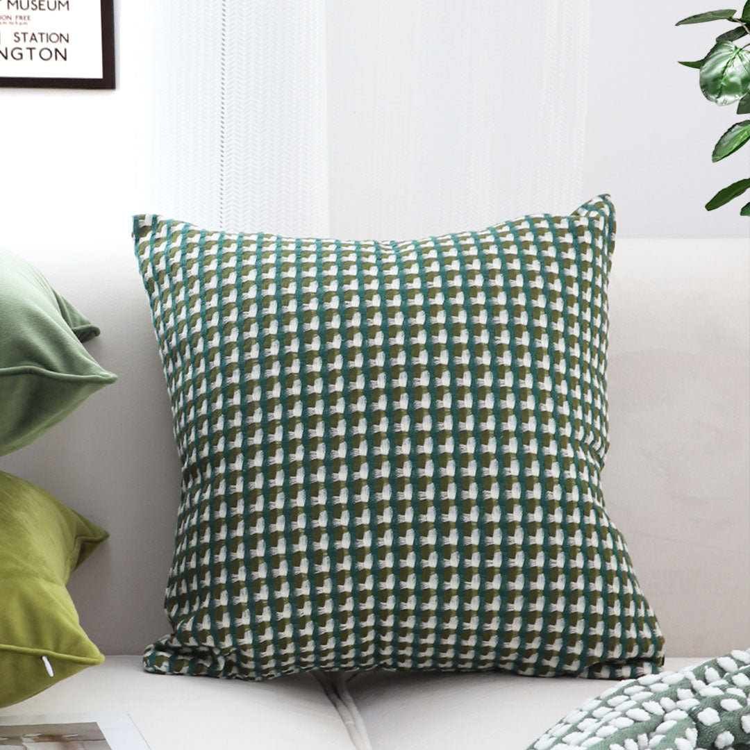 SOGA 45cm Subtle Green Foliage Pillow SquareThrow pillow • LUZ-FrenchCushion259