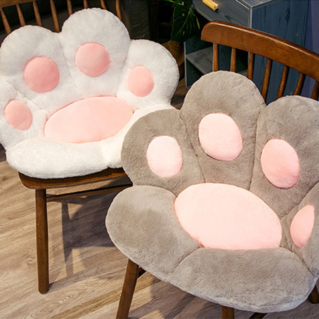 SOGA 2X Grey Paw Shape Cushion Warm Lazy Sofa Decorative Pillow Backseat Plush Mat Home Decor • LUZ-SCushion017X2