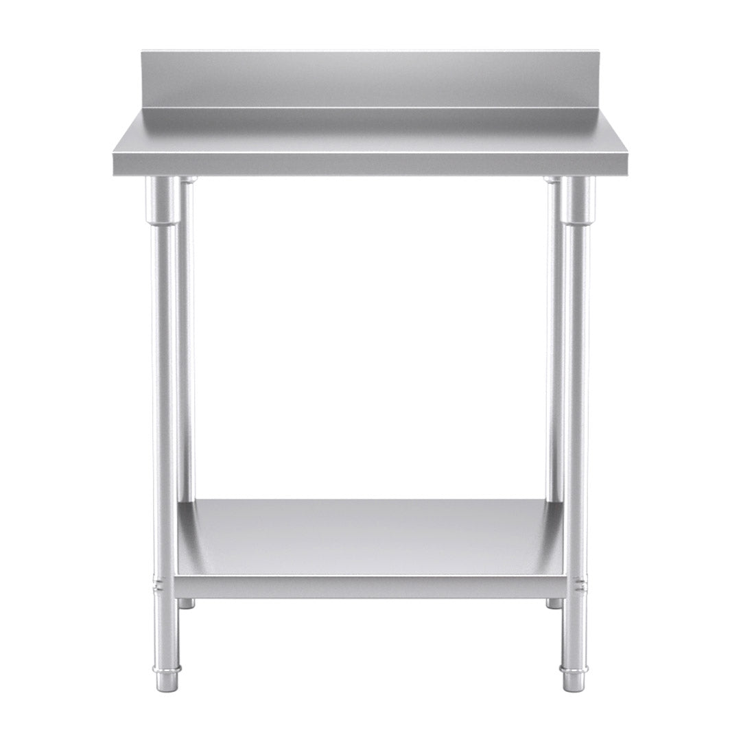 SOGA Commercial Catering Kitchen Stainless Steel Prep Work Bench Table with Back-splash 80*70*85cm • LUZ-WorkBenchSS200180CM