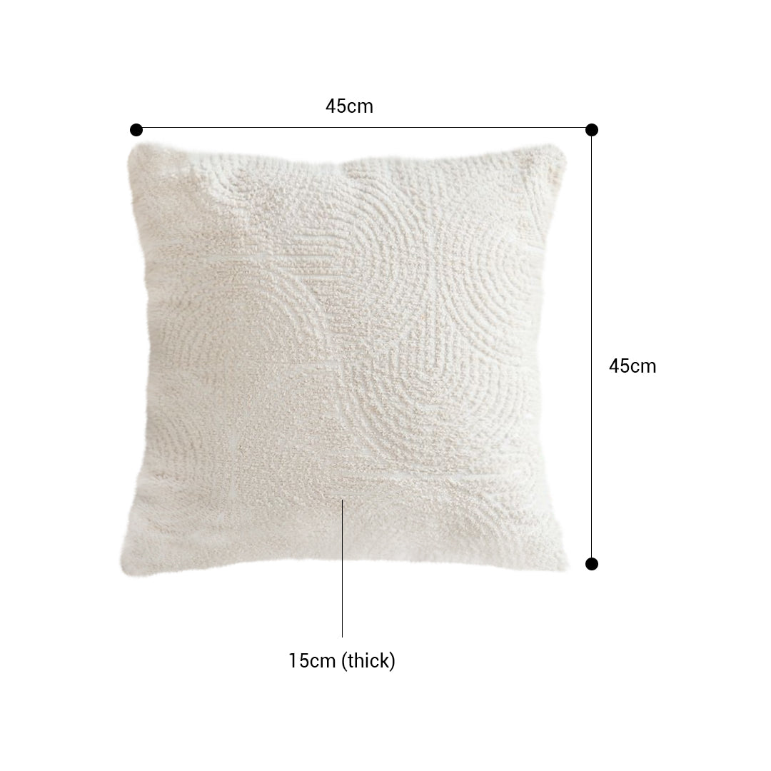 SOGA 50cm Beige Internet Celebrity 3D Arched Raised Pattern Throw Pillow • LUZ-FrenchCushion215