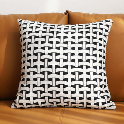 SOGA 2X 50cm Black & White Pattern Throw Pillow Thick Comfort Pro Polyester Fiber Cotton for Home Decor • LUZ-FrenchCushion340X2