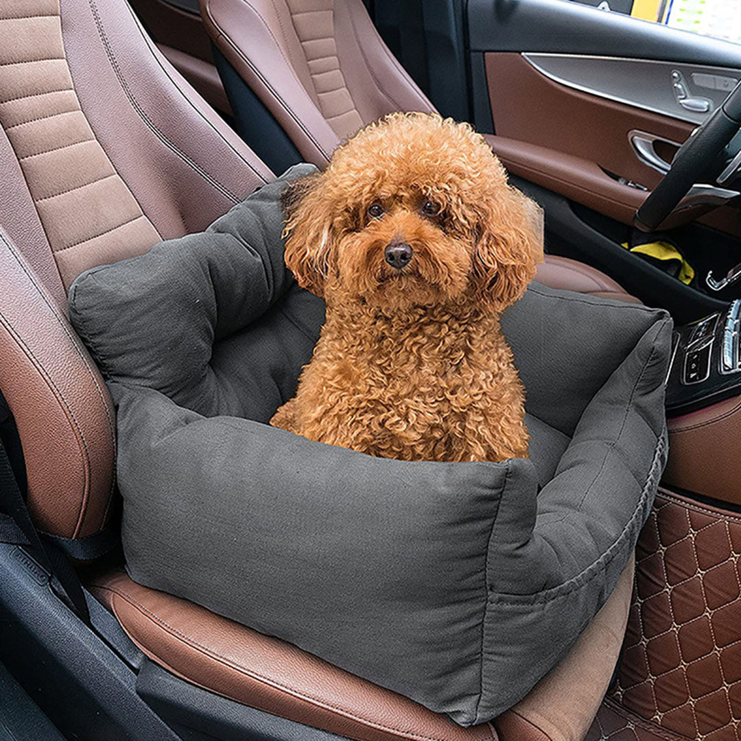 SOGA Grey Pet Car Seat Sofa Safety Soft Padded Portable Travel Carrier Bed • LUZ-CarPet123