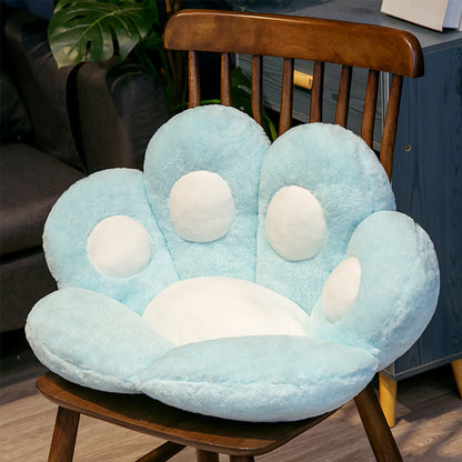 SOGA 2X Blue Paw Shape Cushion Warm Lazy Sofa Decorative Pillow Backseat Plush Mat Home Decor • LUZ-SCushion018X2