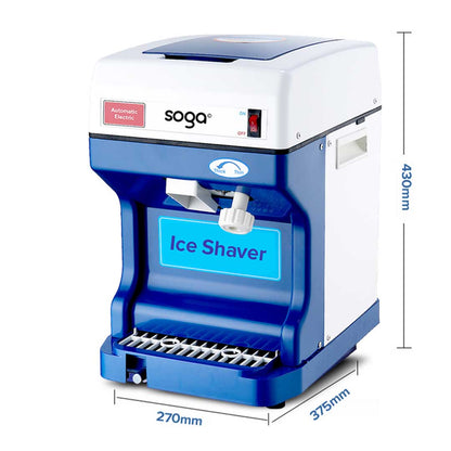 SOGA Ice Shaver Commercial Electric Stainless Steel Ice Crusher Slicer Machine 120KG/h • LUZ-CommercialElectricIceShaver168