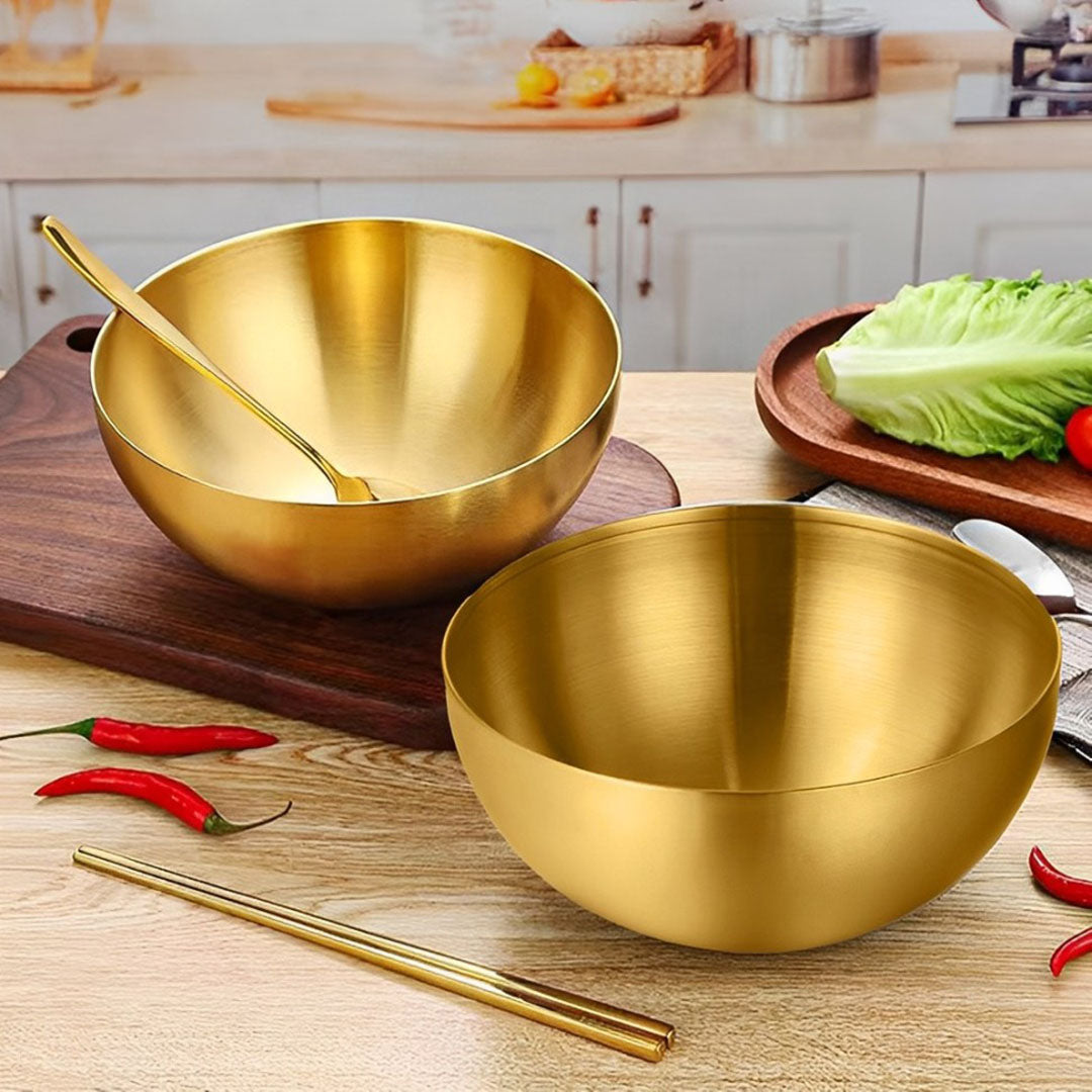 SOGA 20cm Gold Salad Bowl with Model 201 Elegant and Durable Kitchen Essential • LUZ-VICSoupPot42