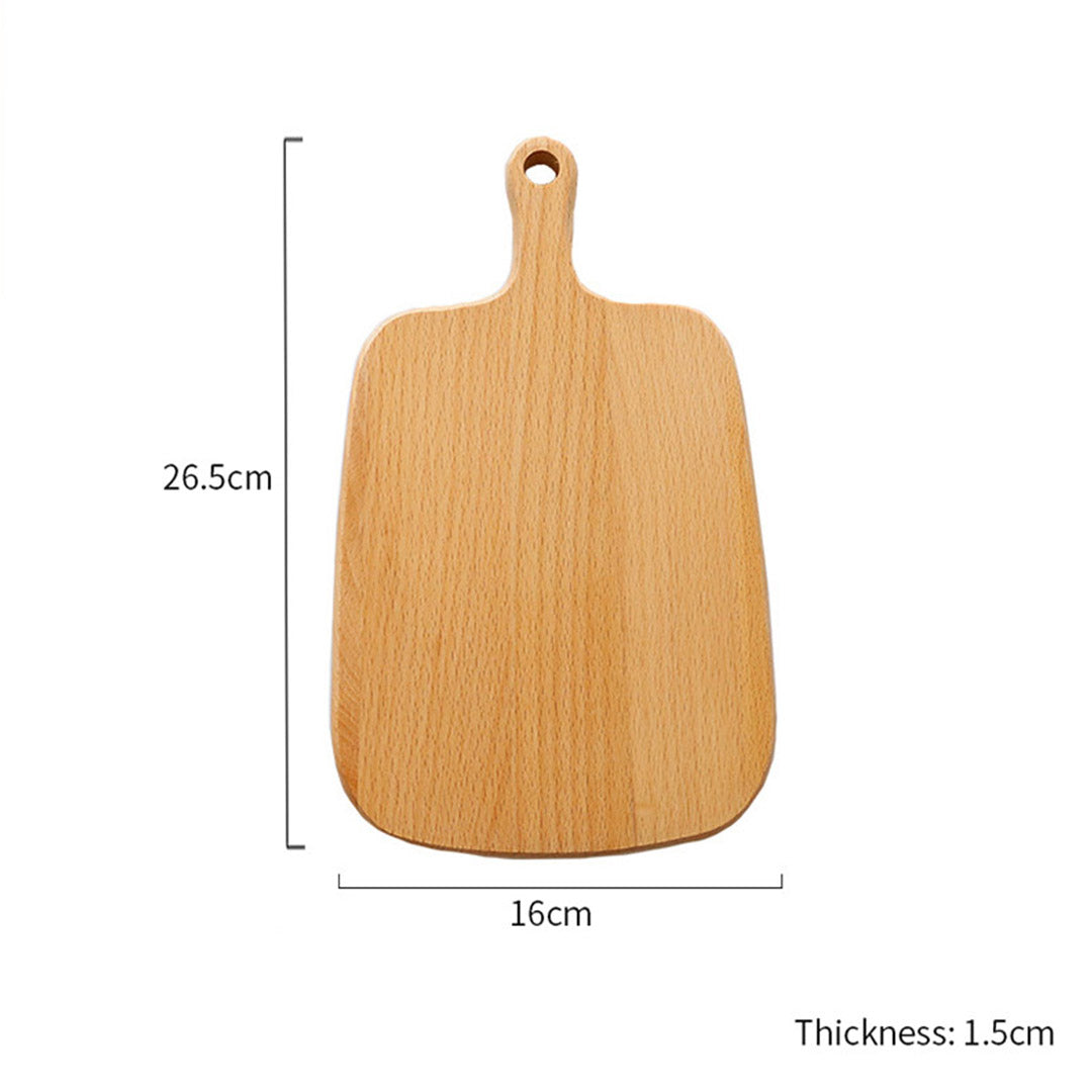 SOGA 2X 26cm Brown Rectangle Wooden Serving Tray Chopping Board Paddle with Handle Home Decor • LUZ-WodF601X2