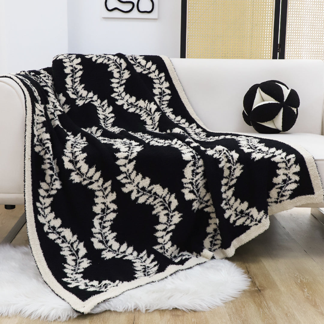 SOGA 2X 130x170cm Throw Blanket Retro Vine Pattern Casual Stylish Cozy • LUZ-Blanket932X2
