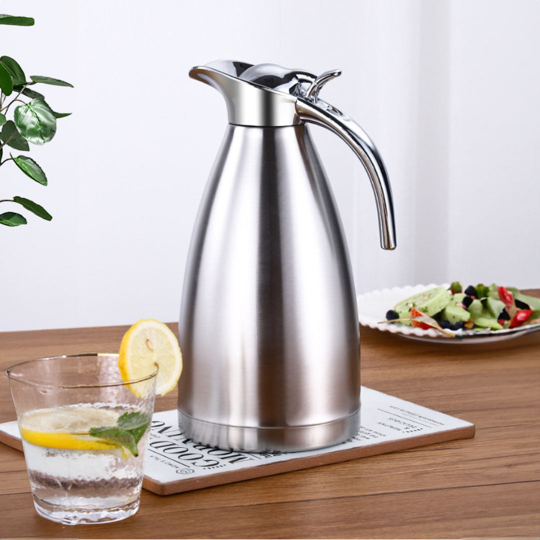 SOGA 2X 1.5L Silver Color 3-Layer Inner Stainless Steel, Vacuum Insulated and Outer Stainless Steel Thermal Flask • LUZ-BottleWKE21X2