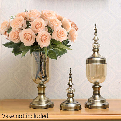 SOGA 5pcs Artificial Silk Flower Fake Rose Bouquet Table Decor Champion • LUZ-AFlowerRoseChampionX5