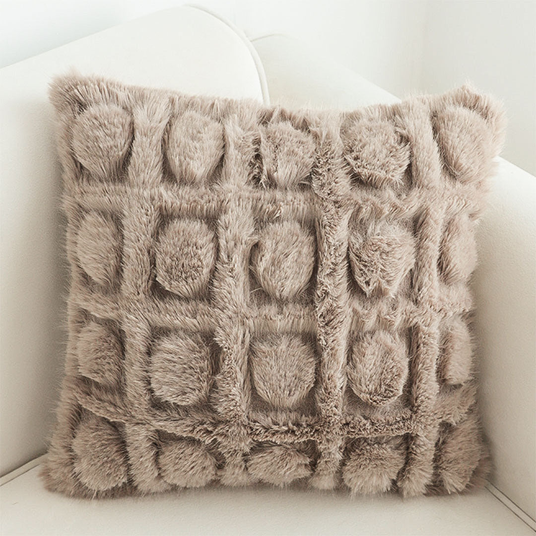 SOGA 45cm Wabi-sabi Herringbone Plush Square Throw  Pillow • LUZ-FrenchCushion266