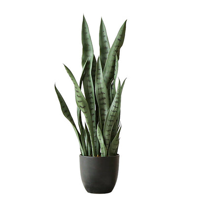 SOGA 4X 97cm Sansevieria Snake Artificial Plants with Black Plastic Planter Greenery, Home Office Decor • LUZ-APlantFH9712X4