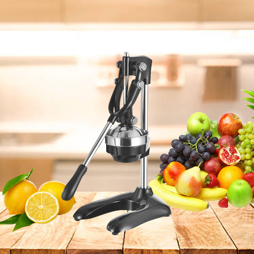 SOGA Stainless Steel Manual Juicer Hand Press Juice Extractor Squeezer Lemon Orange Citrus Black • LUZ-JuicerStainlessSteel120