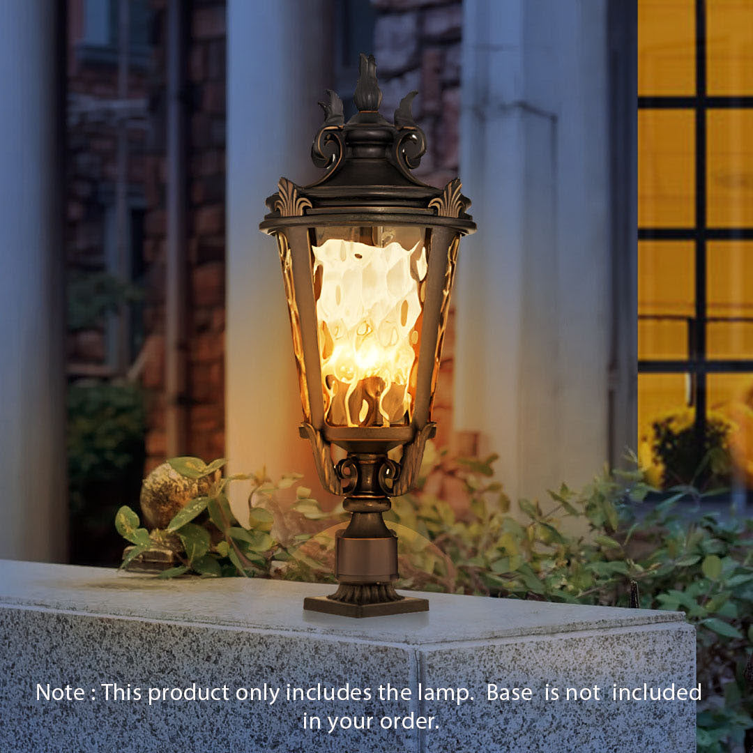 Vintage Lantern  63.5cm Outdoor Post Lantern Light Classic Charm Elegant Patio Antique Inspired Outdoor Lighting • LUZ-Lamp584StandMed
