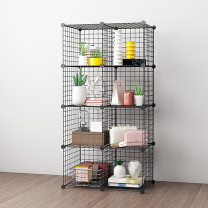 SOGA 2X Black Portable 8-Cube Storage Organiser Foldable DIY Modular Grid Space Saving Shelf • LUZ-NetBox2008X2