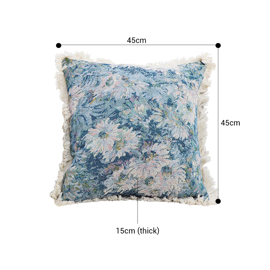SOGA 50cm Oil Painting Shabby Chic Style Handmade Full Floral Needlepoint Throw Pillow • LUZ-FrenchCushion208
