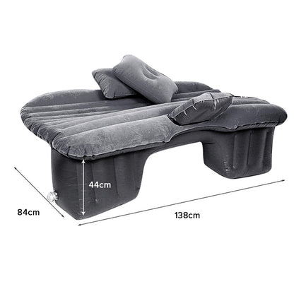 SOGA 2X Inflatable Car Mattress Portable Travel Camping Air Bed Rest Sleeping Bed Grey • LUZ-CarMatGreyX2