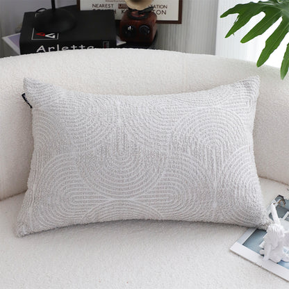 SOGA 2X 35cm Throw Pillow Off White Lumbar Embroidered Decorative Cover Stitch for Home Decor • LUZ-FrenchCushion316X2