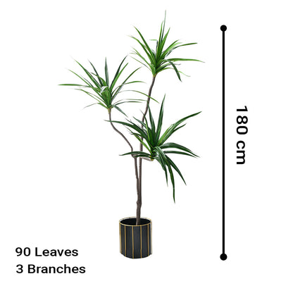 SOGA 2X 180cm Green Artificial Indoor Brazlian Iron Tree Fake Plant Decorative 3 Heads • LUZ-APlantFHBS18090X2