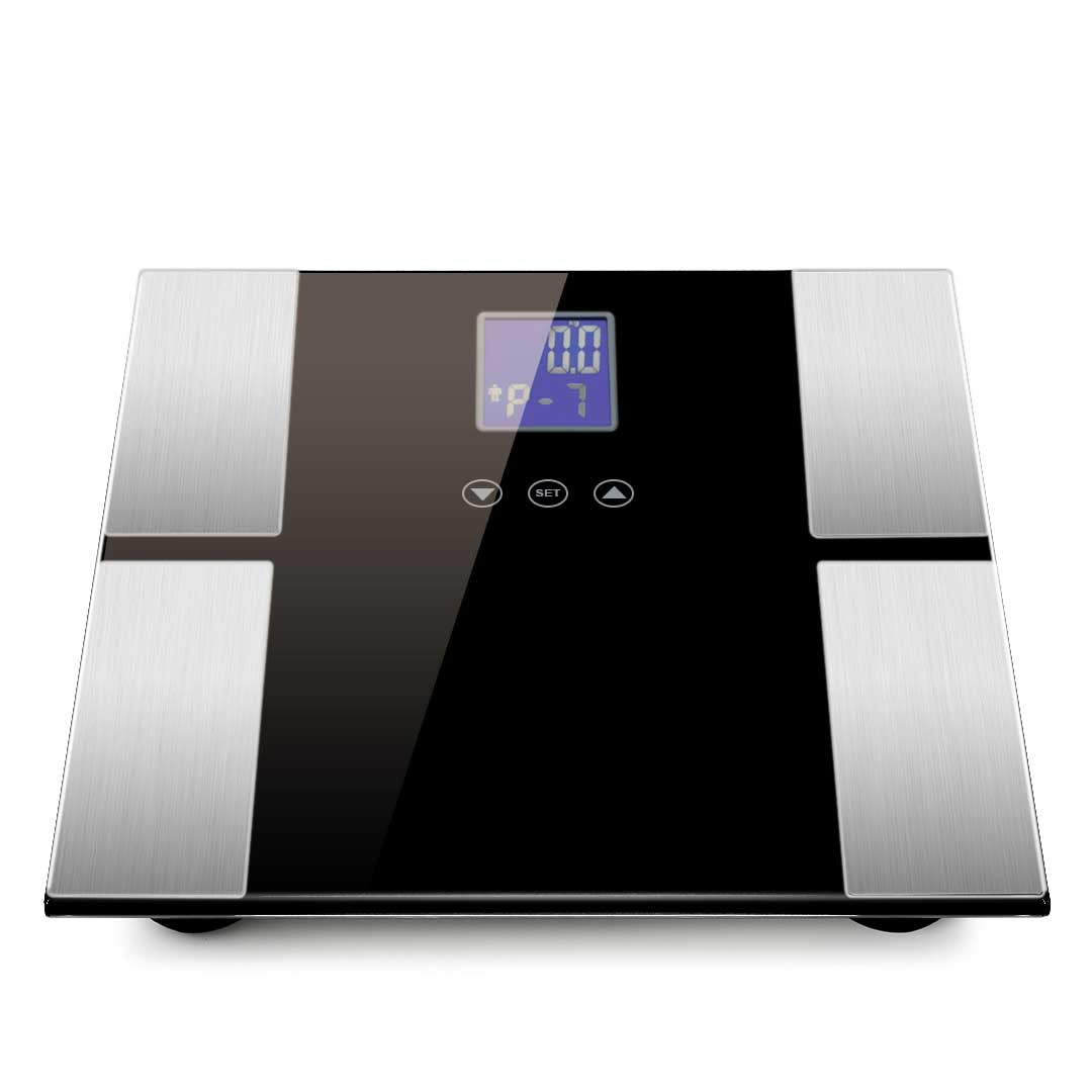 SOGA 2X Digital Electronic LCD Bathroom Body Fat Scale Weighing Scales Weight Monitor Black LUZ-BodyFatScale1302BlackX2