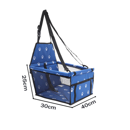SOGA 2X Waterproof Pet Booster Car Seat Breathable Mesh Safety Travel Portable Dog Carrier Bag Blue • LUZ-CarPetBag013BLUX2