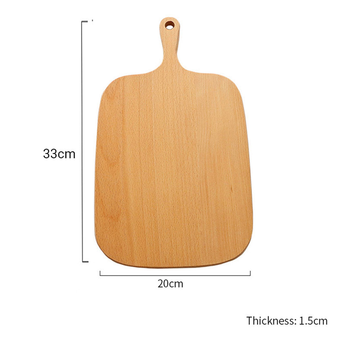 SOGA 33cm Brown Rectangle Wooden Serving Tray Chopping Board Paddle with Handle Home Decor • LUZ-WodF602