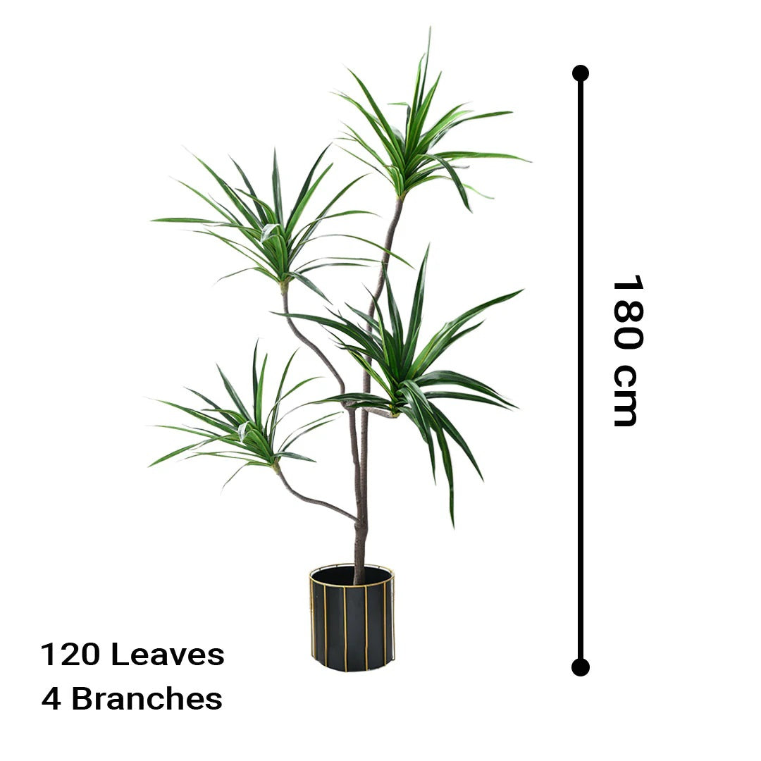 SOGA 180cm Realistic Artificial Dracaena, Rubberised Silk Cloth + Iron Wire, Home Decor • LUZ-APlantFHBS180120