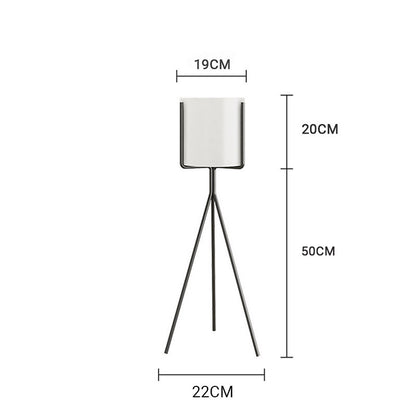 SOGA 4X 70cm Tripod Flower Pot Plant Stand with White Flowerpot Holder Rack Indoor Display • LUZ-FPotH70WHTX4