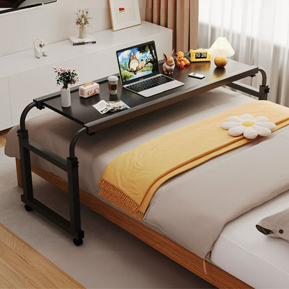 SOGA 120x45cm Black Cross Bed Movable Desk Table w/ Adjustble Length & Height • LUZ-SideTab29