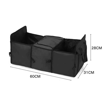 SOGA 2X Car Portable Storage Box Waterproof Oxford Cloth Multifunction Organizer Black • LUZ-CarStorageBoxBlackX2