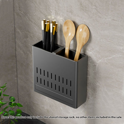 SOGA Wall Mounted Kitchen Utensil Storage Rack Spoon Fork Chopstick Space-Saving Organiser • LUZ-TAN1024
