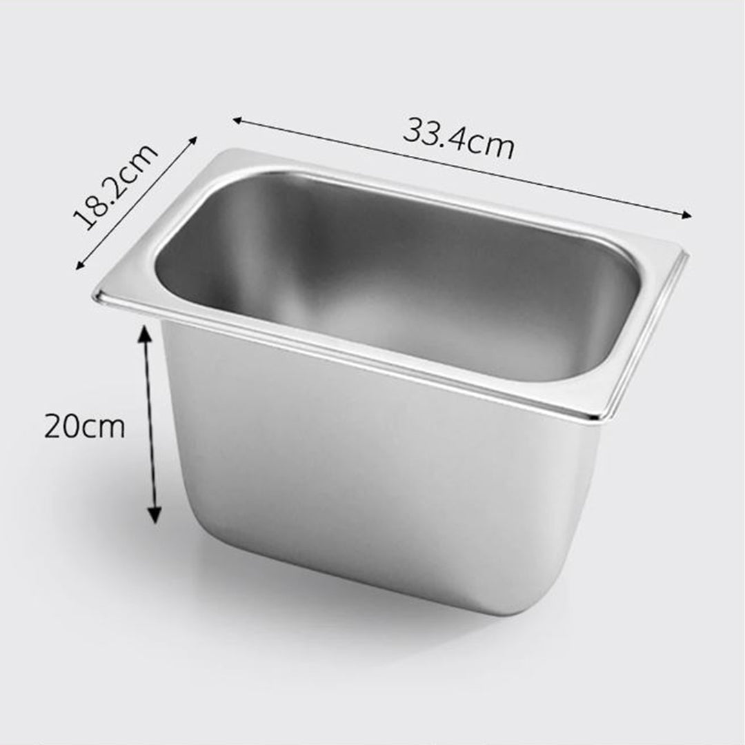 SOGA 6X Gastronorm GN Pan Full Size 1/3 GN Pan 20cm Deep Stainless Steel Tray • LUZ-GastronormPans5444X6