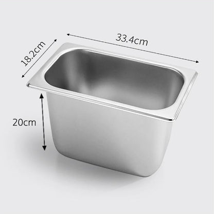 SOGA 6X Gastronorm GN Pan Full Size 1/3 GN Pan 20cm Deep Stainless Steel Tray • LUZ-GastronormPans5444X6