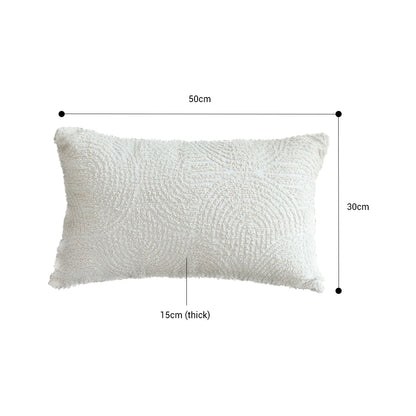 SOGA 2X 35cm Lumbar Pillow Embroidered Decorative Linen Cover Stitch Story Throw Pillow • LUZ-FrenchCushion217X2