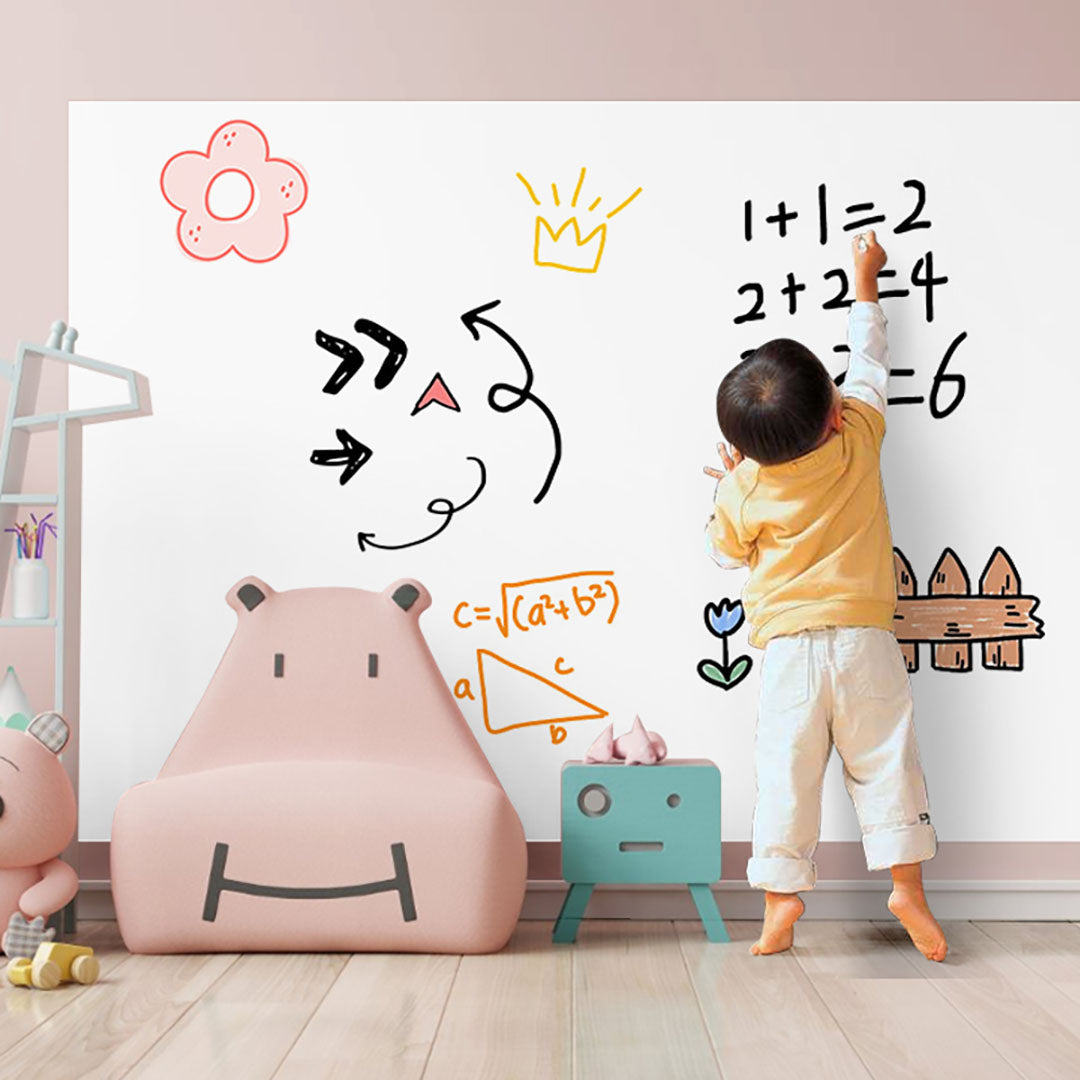 SOGA 90cmx500cm Clear Dry Erase Adhesive Whiteboard Wall Surface Peel Sticker Sheet • LUZ-WalMat905