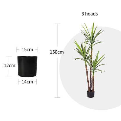 SOGA 4X 150cm Artificial Natural Green Dracaena Yucca Tree Fake Tropical Indoor Plant Home Office Decor • LUZ-APlantJL1503QX4