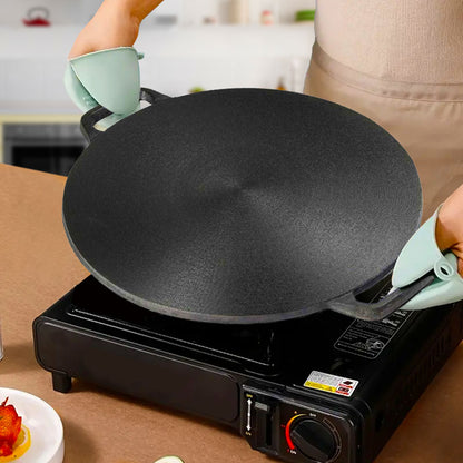SOGA 40X33cm Cast Iron Induction Crepes Pan Baking Cookie Pancake Pizza Bakeware • LUZ-ZPai005