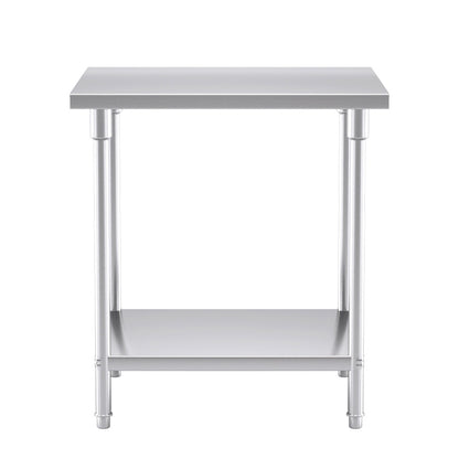 SOGA 80*70*85cm Commercial Catering Kitchen Stainless Steel Prep Work Bench • LUZ-WorkBenchSS200780CM