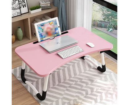 SOGA 2X Pink Portable Bed Table Adjustable Foldable Bed Sofa Study Table Laptop Mini Desk with Notebook Stand Card Slot Holder Home Decor • LUZ-BedTableG44X2
