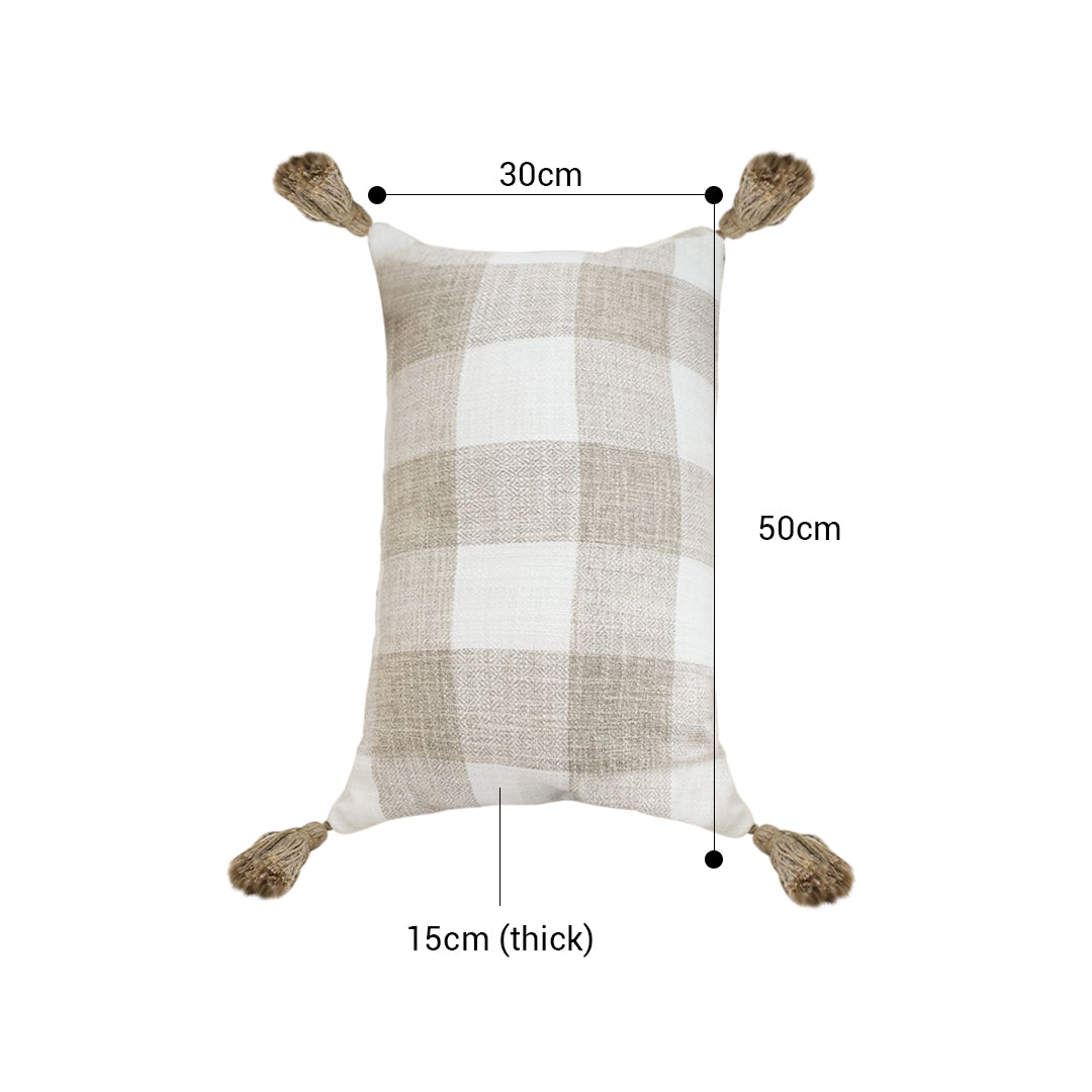 SOGA 2X 35CM Pillow Lumbar Cover Decorative Plaid Farmhouse Cushion Throw Pillow • LUZ-FrenchCushion204X2