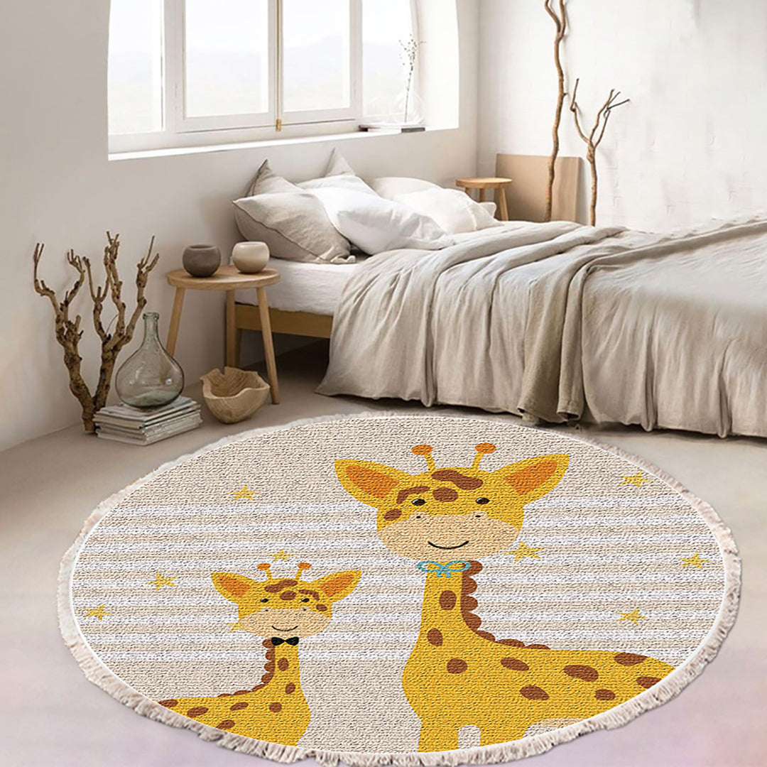 SOGA 2X 120cm Cute Cartoon Animal Non-Slip Thick and Ultra-Soft Carpet Flannel Rug • LUZ-CarpetA181X2