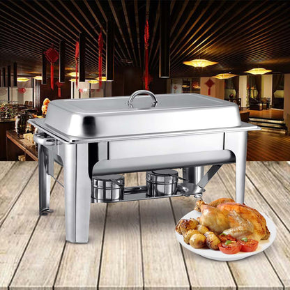 SOGA 9L Stainless Steel 3 Pans Bain-marie Chafing Catering Dish Buffet Food Warmer • LUZ-ChafingDish56063